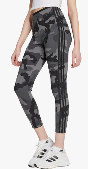 Adidas Womens  fit Athletic Leggings 3X Black Camouflage