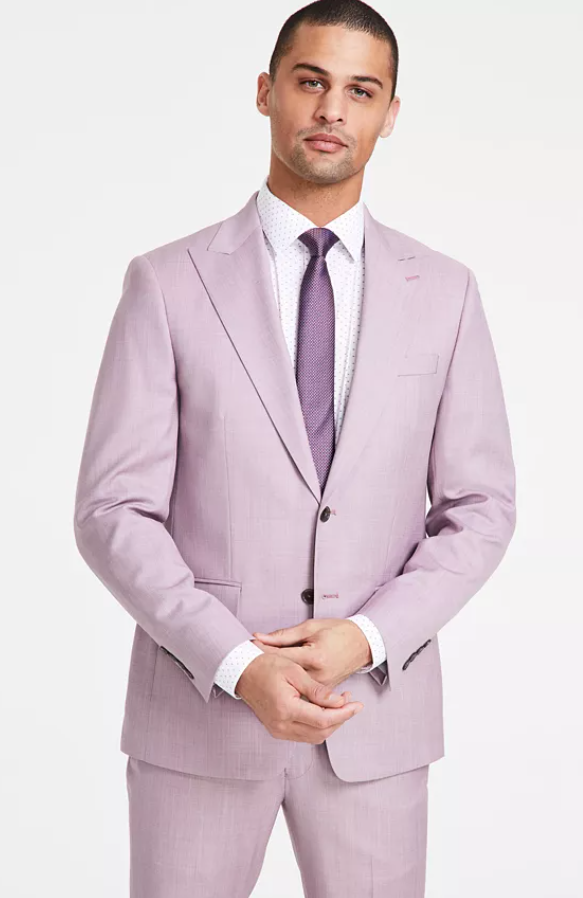 Cavin Klein Mens Slim fit Sport Coat Blazer 48 L Pink
