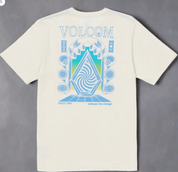 Volcom Mens Regular fit Short Sleeve T-Shirt Shirt XXL Beige Solid