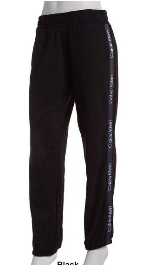 Calvin Klein Women Regular fit Joggers Fleece Pants XL / 30 Black Solid