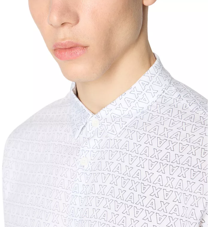 AX Armani Exchange Mens Regular fit Dress Shirt Large White