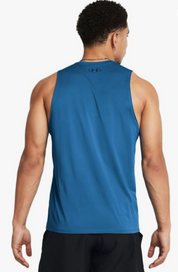 Under Armour Mens  fit Sleeveless Tank Top Shirt Large Blue Solid
