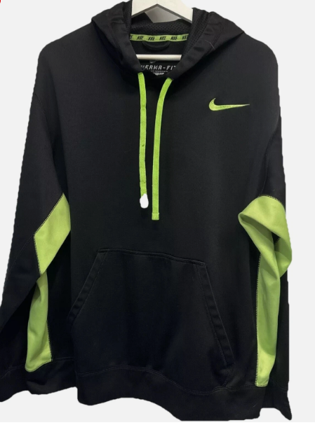 Nike Mens  fit Hoodie Sweatshirt XL Black Solid