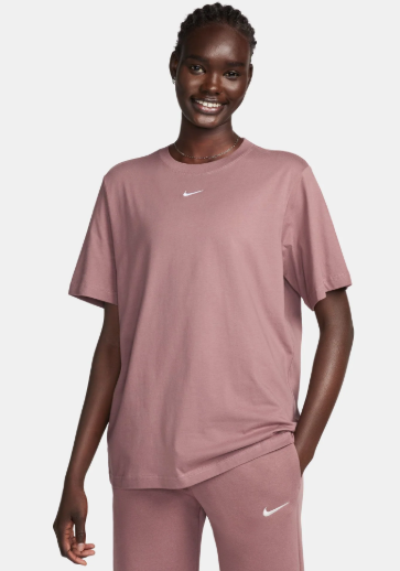 Nike Womens Loose fit Short Sleeve T-Shirt Shirt 2X Pink Solid