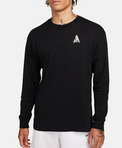 Nike Mens Loose fit Long Sleeve T-Shirt Shirt Small Black Solid