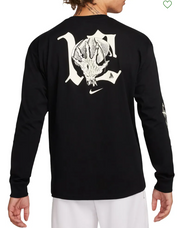 Nike Mens Loose fit Long Sleeve T-Shirt Shirt Small Black Solid