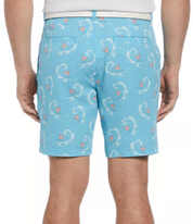 PGA Tour Men Regular fit Golf Shorts 32 Blue Flamingo