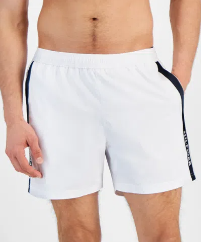 Tommy Hilfiger Mens Regular fit Swim Trunks Swimwear XL White Solid