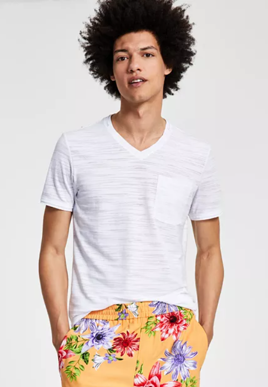 INC International Concepts Mens  fit Short Sleeve T-Shirt Shirt XS White