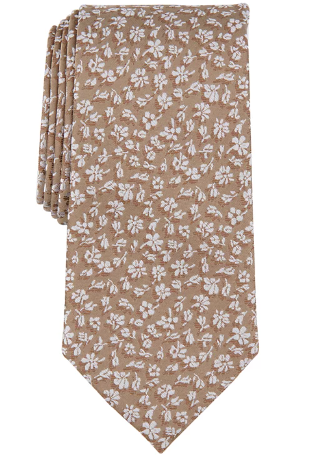 Michael Kors Mens Regular fit Tie Necktie One Size Brown Floral