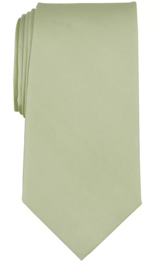 Michael Kors Mens Regular fit Tie Necktie One Size Sage Green Solid