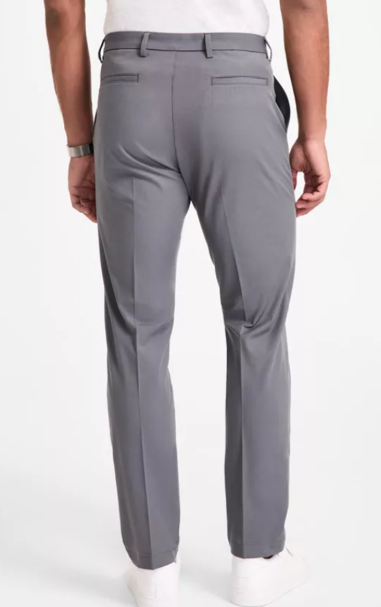 Michael Kors Mens Classic fit Dress Pants 42 / 32 Charcoal Grey Solid Stretch