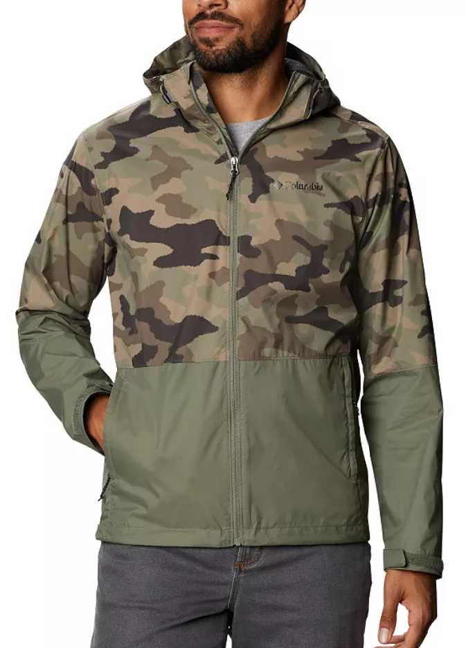 Columbia Mens Jacket Coat Medium Green Camouflage