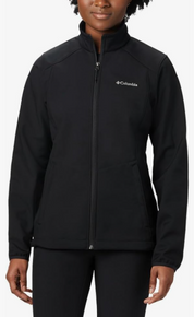Columbia Womens Softshell Jacket Sweatshirt XL Black Solid