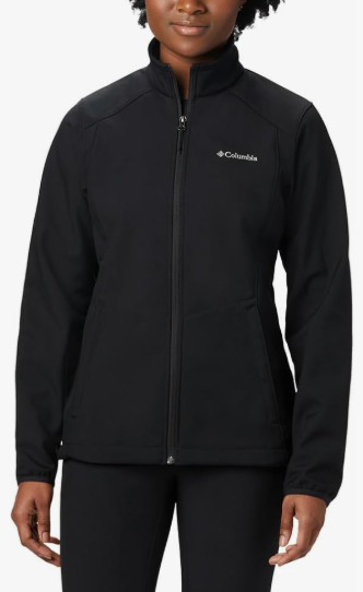 Columbia Womens Softshell Jacket Sweatshirt XL Black Solid