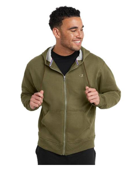 Champion Mens  fit Hoodie Sweatshirt XL Green Solid