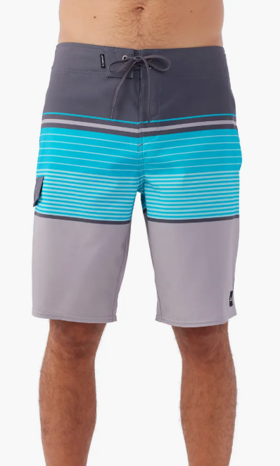 O'Neill Mens  fit Board Shorts Swimwear 36 Grey Striped