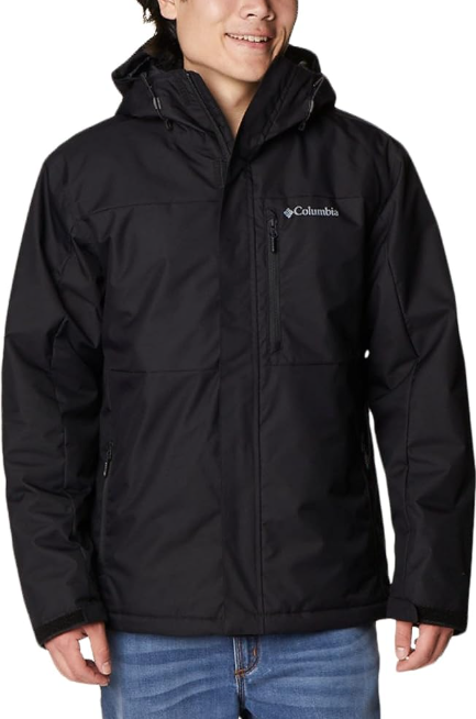 Columbia Mens Casual Insulated Jacket Coat XL Black Waterproof Solid