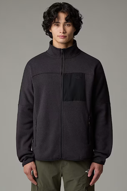 The North Face Mens Regular fit Full Zip Sweatshirt Large Black Solid