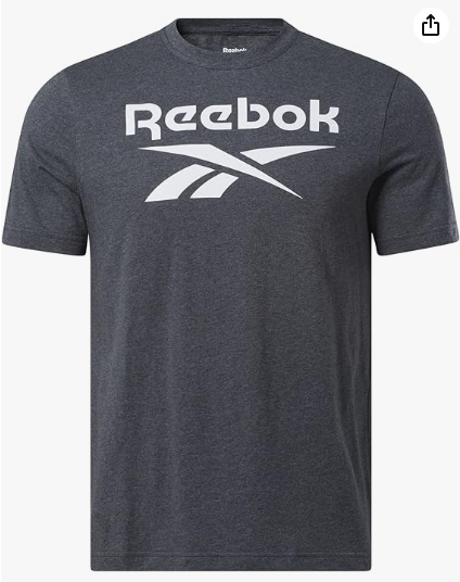 Reebok Mens  fit Short Sleeve T-Shirt Shirt XL Grey Solid