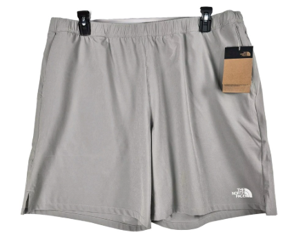The North Face Mens Regular fit Athletic Shorts Medium Grey Solid