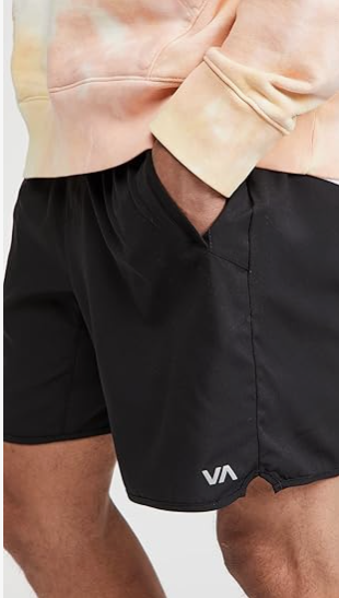 Rvca Mens Regular fit Athletic Shorts XXL Black Solid