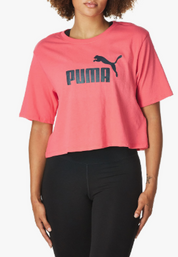 Puma Womens  fit Short Sleeve T-Shirt Shirt Small Pink Solid