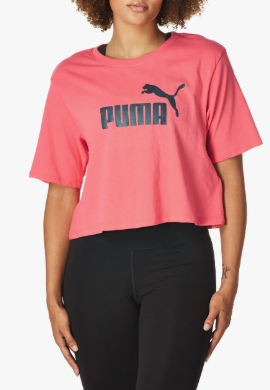 Puma Womens  fit Short Sleeve T-Shirt Shirt Small Pink Solid