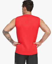 DKNY Mens Regular fit Sleeveless New York Arch Tank Top Shirt Large Red Solid