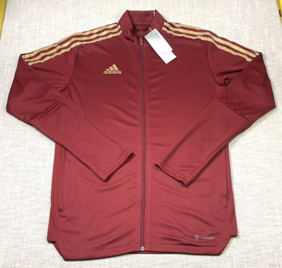 Adidas Mens Track Jacket Sweatshirt XXL Red Solid