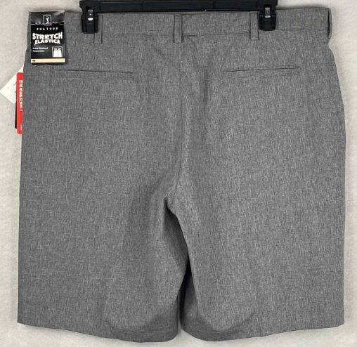 PGA TOUR Mens Regular fit Golf shorts 42 Grey Stretch