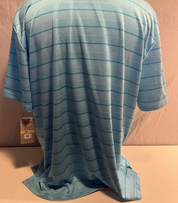 PGA TOUR Mens Regular fit Short Sleeve Polo Shirt XLT Blue Striped