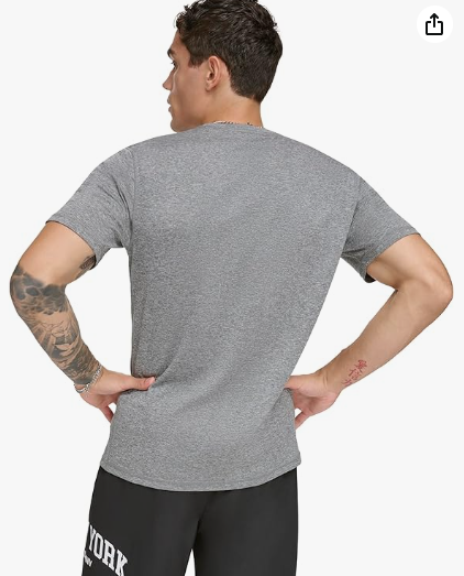 DKNY Mens Regular fit Short Sleeve T-Shirt Shirt XXL Grey