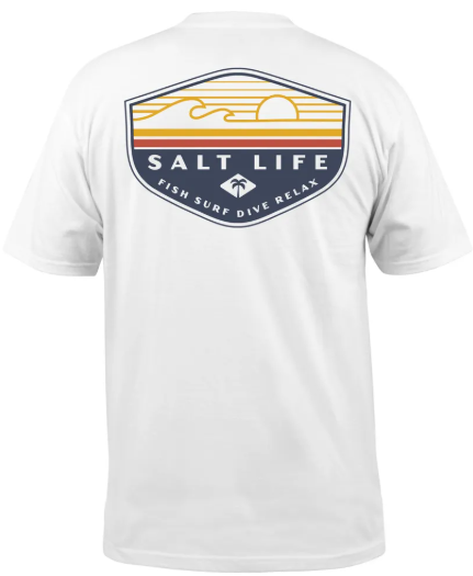 Salt Life Mens  fit Short Sleeve T-Shirt Shirt XL White Solid