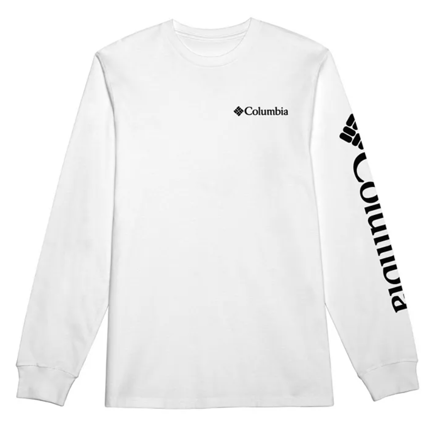 Columbia Mens Regular fit Long Sleeve T-Shirt Shirt XL White Solid