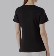 Reebok Womens  fit Short Sleeve T-Shirt Shirt Large Black Solid