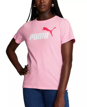 Puma Womens Regular fit Short Sleeve T-Shirt Shirt Large Pink Solid Logo