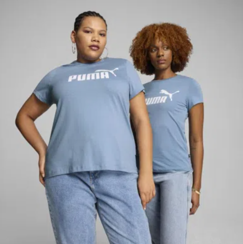 Puma Womens Regular fit Short Sleeve T-Shirt Shirt XL Blue Solid Logo