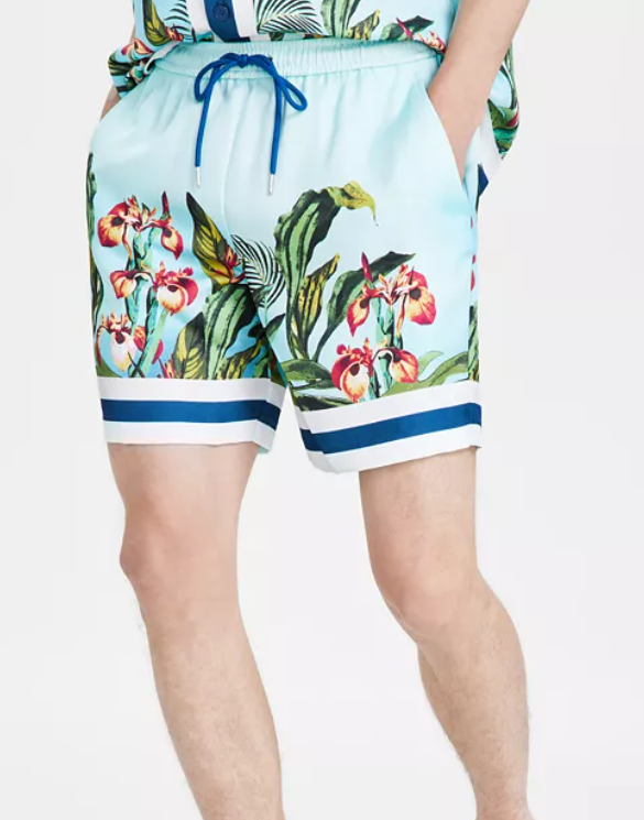 INC International Concepts Mens Regular fit Casual Shorts XXL Blue