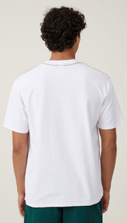 COTTON ON Mens Regular fit Short Sleeve Graphic T-Shirt Shirt Small White Solid