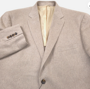 Private Label Mens Regular fit Cashmere Sport Coat Blazer 44 R Beige Solid