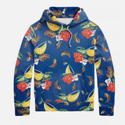 Polo Ralph Lauren Mens Regular fit Hoodie Sweatshirt Large Blue Floral