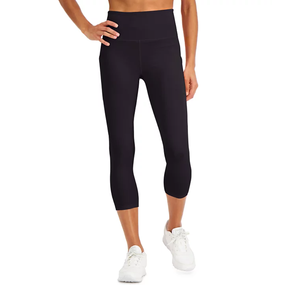 ID Ideology Womens Regular fit High Rise Tights Leggings XS Black Solid