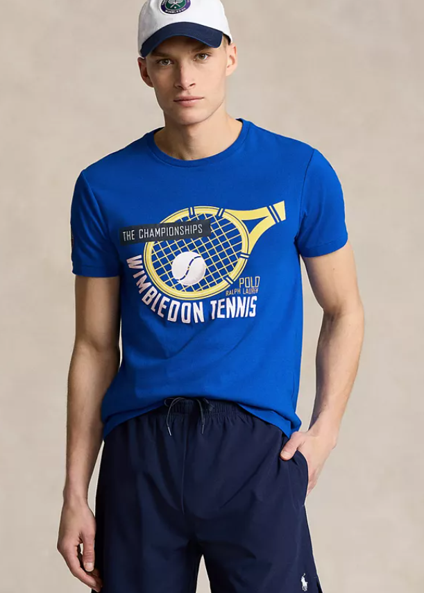Polo Ralph Lauren Mens Slim fit Short Sleeve Graphic T-Shirt Shirt Small Blue