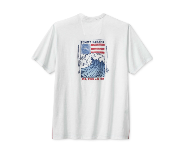 Tommy Bahama Men Regular fit Short Sleeve T-Shirt Shirt Large White Solid