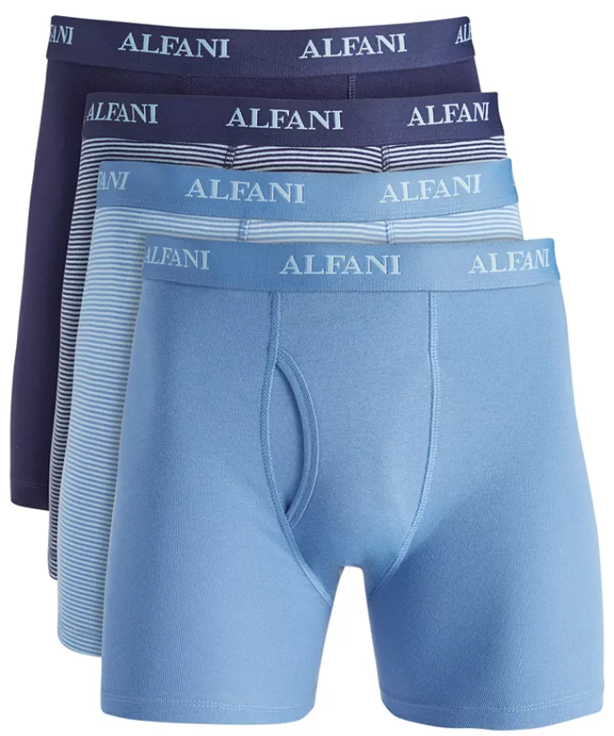 Alfani Mens 4 Pack Boxer Briefs Underwear XXL Blue