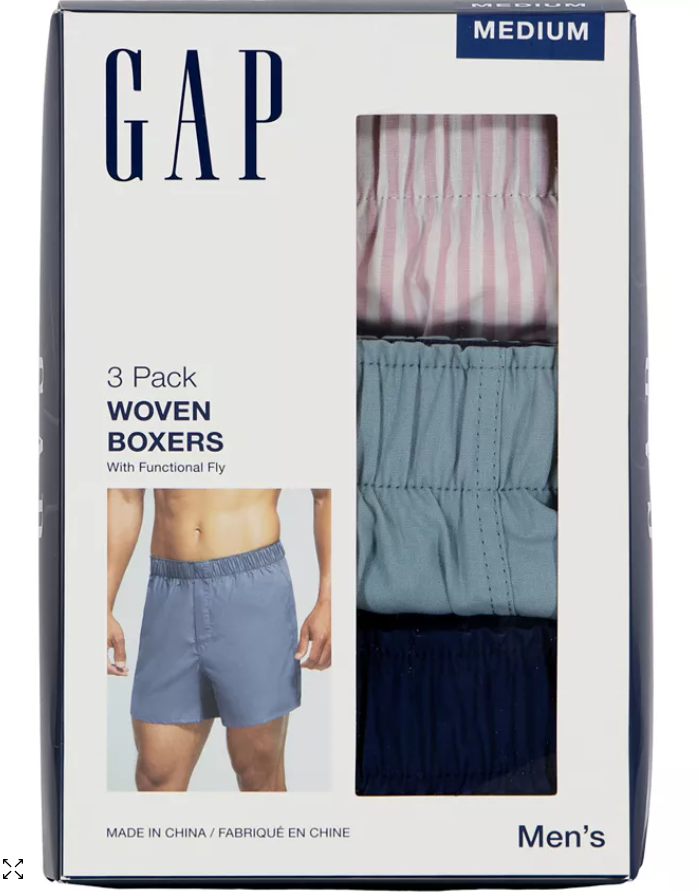 Gap Mens 3 Pack Boxer Shorts Underwear Small Multicolor