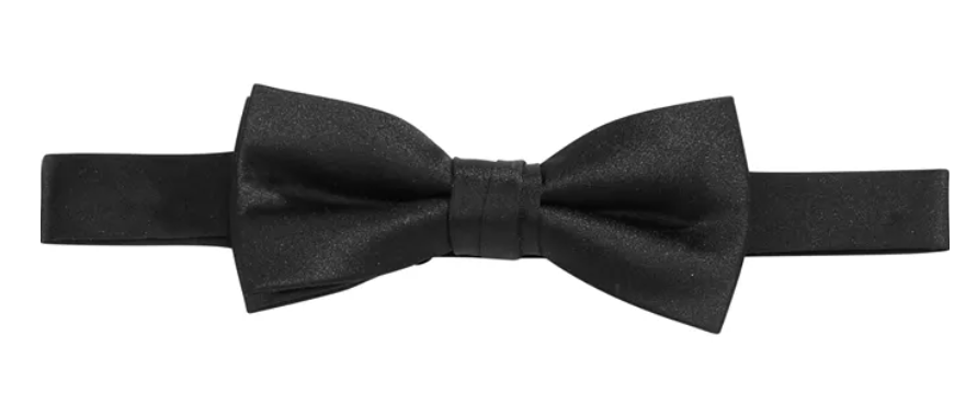 Lauren Ralph Lauren Mens  fit Bow Tie Necktie Tuxedo One Size Black Solid