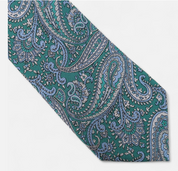 Club Room Mens  fit Tie Necktie One Size Green Paisley
