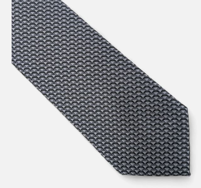 Perry Ellis Mens  fit Tie Necktie One Size Black Geometric
